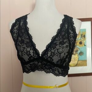 Savage X Fenty Black Lace Bralette Intimates